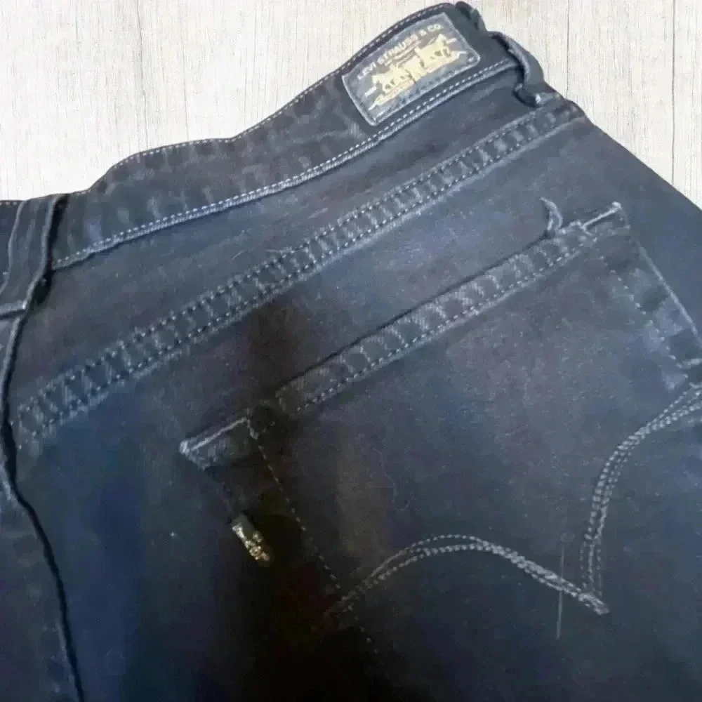 Women’s Levi Strauss Black Mid Rise Skinny Jeans Black Tab - Picture 2 of 7